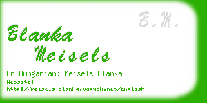 blanka meisels business card